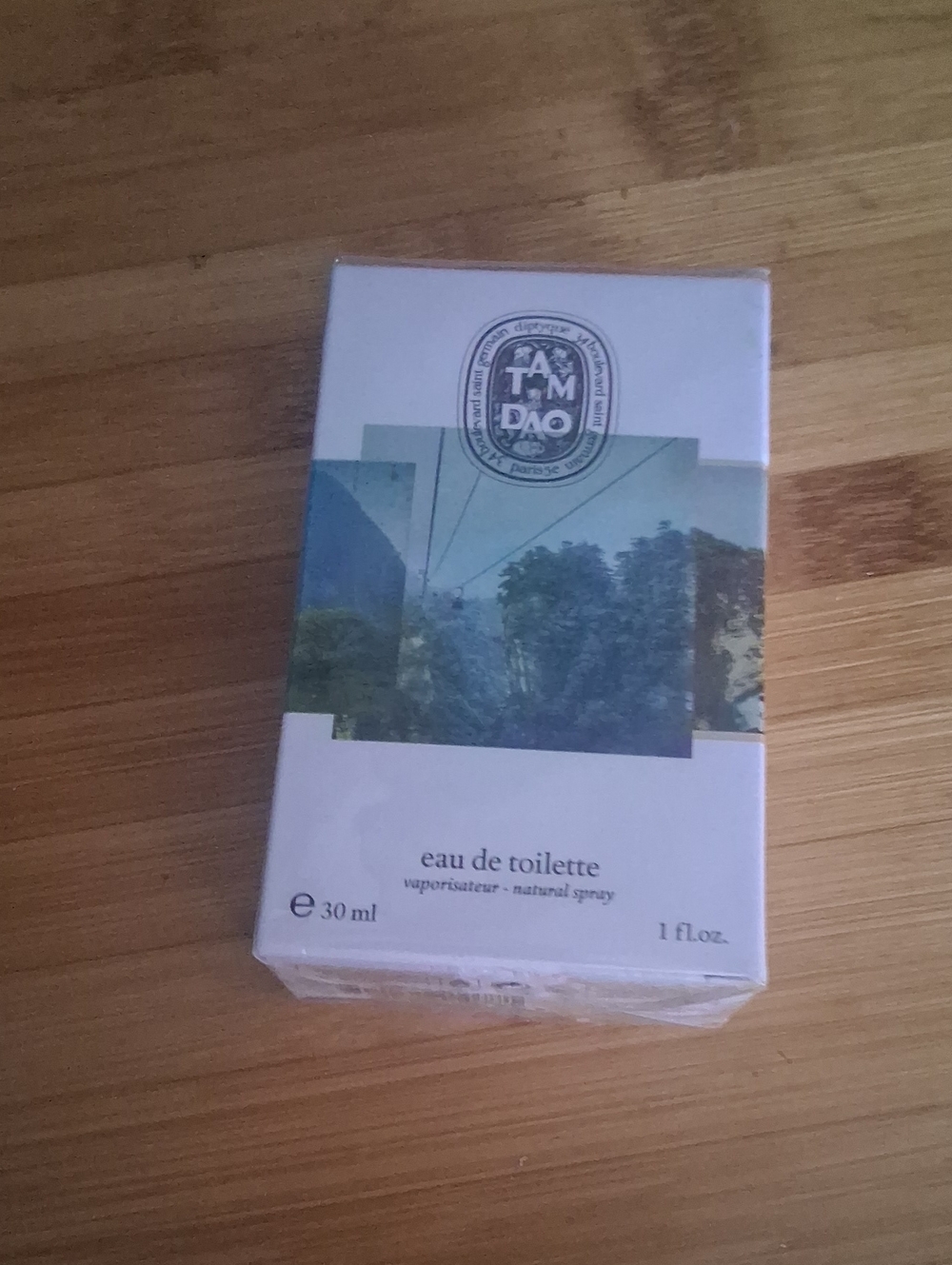 diptyque White Box with Green Landscape Accent